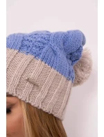 Paris fleecová čiapka K212 modrá+béžová