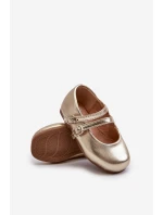 Balerinki Dziecięce Z Paseczkami Złote Margenis