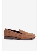 Dámske mokasíny Loafersy z ekologického semišu, hnedé, Laisie Dámske mokasíny Loafersy z ekologického semišu, hnedé, Laisie
