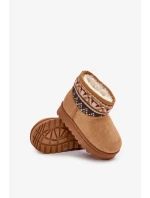 Detské snežnice so vzorom Zateplená kožušina Camel Mirirae Detské snežnice so vzorom Zateplená kožušina Camel Mirirae