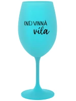 (NE)VINNÁ VÍLA - tyrkysová sklenice na víno 350 ml