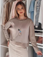 Dámska oversize maslová mikina s NUBISS popolom FashionStreet RY2800 Dámska oversize maslová mikina s NUBISS popolom FashionStreet RY2800