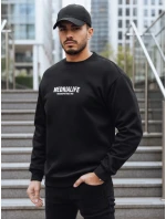 Pánska mikina s potlačou čierna FashionStreet BX5922