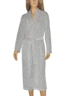 Dámsky župan DE LAFENSE welurem Lydie 390 3XL-5XL