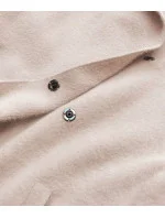 Svetlo béžový dlhý prehoz cez oblečenie s kapucňou (B6010-51)