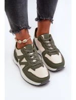 Sneakersy Damskie Z Eko Skóry Zielone Kaimans