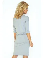 Dámske športové šaty netopierie strih na zaväzovanie s vreckami šedej - Šedá - Numoco Dámske športové šaty netopierie strih na zaväzovanie s vreckami šedej - Šedá - Numoco