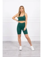 Súprava s nohavicami s vysokým pásom zelená