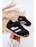 Dziecięce Sneakersy Buty Sportowe Na Rzep Czarne Viona