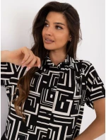 Blúzka LK BZ 509749.88 čierna a béžová