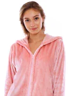 Pánsky župan Siena s kapucňou na zips 3656 pink pearl - Vestis