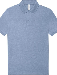 B&C My Polo 210 – polo tričko z hrubej bavlny 01.U426, melírovaná modrá