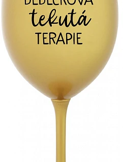 GIRL'S FLUID THERAPY - zlatý pohár na víno 350 ml