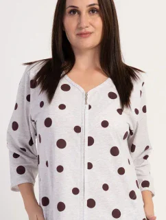 Dámske domáce šaty s trojštvrťovými rukávmi Polka dot