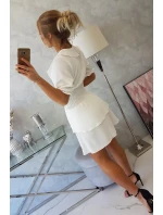 Šaty vo farbe ecru do pása