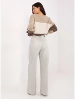 Nohavice D80028BB62487A1 svetlo sivé