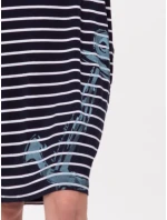 Dámske šaty 708 Námornícka modrá/biela - Look