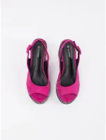 Dámske sandále na podpätku FL1628 Fuchsia - GOODIN Dámske sandále na podpätku FL1628 Fuchsia - GOODIN