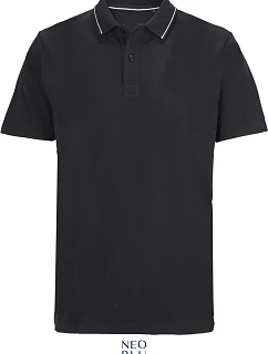 NEOBLU Orel Unisex piqué polo z hrubej bavlny 24.4337 tmavočierna