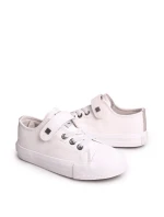 Dziecięce Skórzane Trampki BIG STAR EE374035 Białe