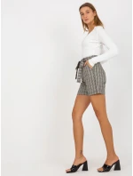 Dámske šortky LK SN 506942 2.15 béžovej a bielej