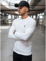 FashionStreet pánske biele tričko s dlhým rukávom LX0564 FashionStreet pánske biele tričko s dlhým rukávom LX0564