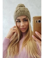 Fleecová čiapka Stefania K278 light khaki