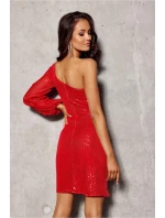 Dámske šaty SUK0432 červená - Roco Fashion Dámske šaty SUK0432 červená - Roco Fashion
