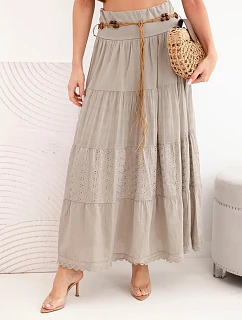 Dámska maxi bavlnená sukňa fango - Kesi one size