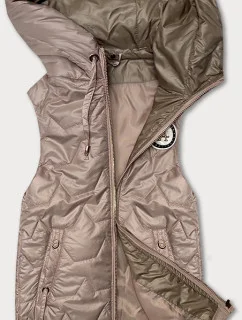 Perlovo ružová dámska vesta so sťahovacím lemom S'West (B8341-51)