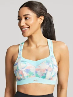 Športová podprsenka s potlačou 5021R tyrkysová - Panache