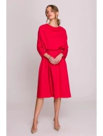 Pletené šaty S403 červené - Stylove