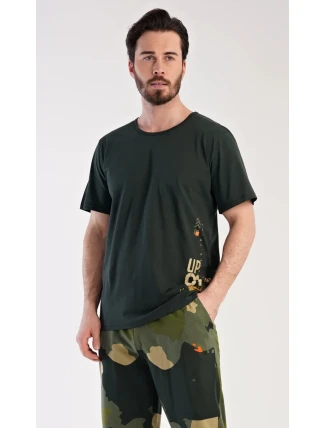 Pánske pyžamo s dlhými nohavicami Army Pánske pyžamo s dlhými nohavicami Army