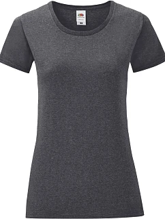 Fruit of the Loom Lady-Fit Iconic 150 T Dámske tričko 16.1432 tmavošedá melírovaná