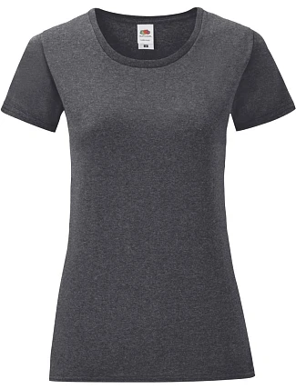 Fruit of the Loom Lady-Fit Iconic 150 T Dámske tričko 16.1432 tmavošedá melírovaná Fruit of the Loom Lady-Fit Iconic 150 T Dámske tričko 16.1432 tmavošedá melírovaná