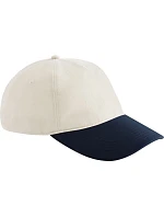 Beechfield B 67 5-panelová kontrastná čiapka s kšiltom 53.0067 natural/french navy Beechfield B 67 5-panelová kontrastná čiapka s kšiltom 53.0067 natural/french navy
