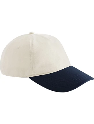 Beechfield B 67 5-panelová kontrastná čiapka s kšiltom 53.0067 natural/french navy Beechfield B 67 5-panelová kontrastná čiapka s kšiltom 53.0067 natural/french navy