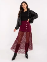 Sukňa MI SD 3292.09P bordová