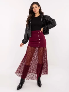 Sukňa MI SD 3292.09P bordová