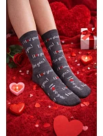 PERFECT WOMAN Valentínske vzorované ponožky pre ženy