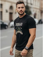 Pánske bavlnené tričko s vojenským motívom čierne FashionStreet NX0154R