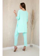 Súprava blúzka + nohavice s príveskom mätová Súprava blúzka + nohavice s príveskom mätová