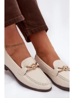 Dámské loafersy s ozdobným detailem světle béžové Rosynne