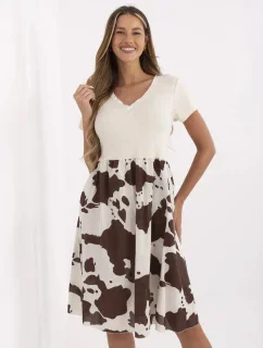 Šaty DHJ SK 253701.80 svetlo béžové