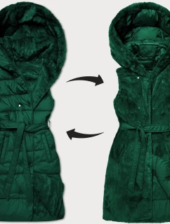 Silná obojstranná páperová vesta Minority tmavozelená (P3-6035-33)