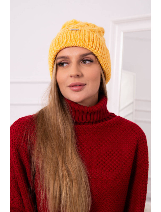 Fleecová čiapka Wanda K281 žltá