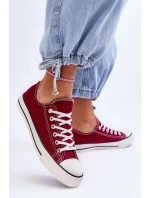 Trampki Klasyczne Niskie Damskie Bordowe Vegas