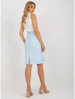 Sukňa LK SD 506633.11 svetlo modrá