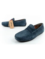 Wrangler Pánske mokasíny Maifield z prírodnej semišovej kože Navy Blue