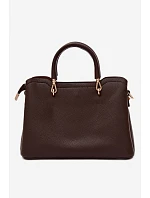 Kabelka z umelej kože s príveskom Kvetina Čokoláda Noomi